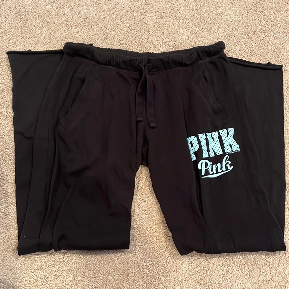 Victoria Secret PINK Boyfriend Sweatpants Black Size XS